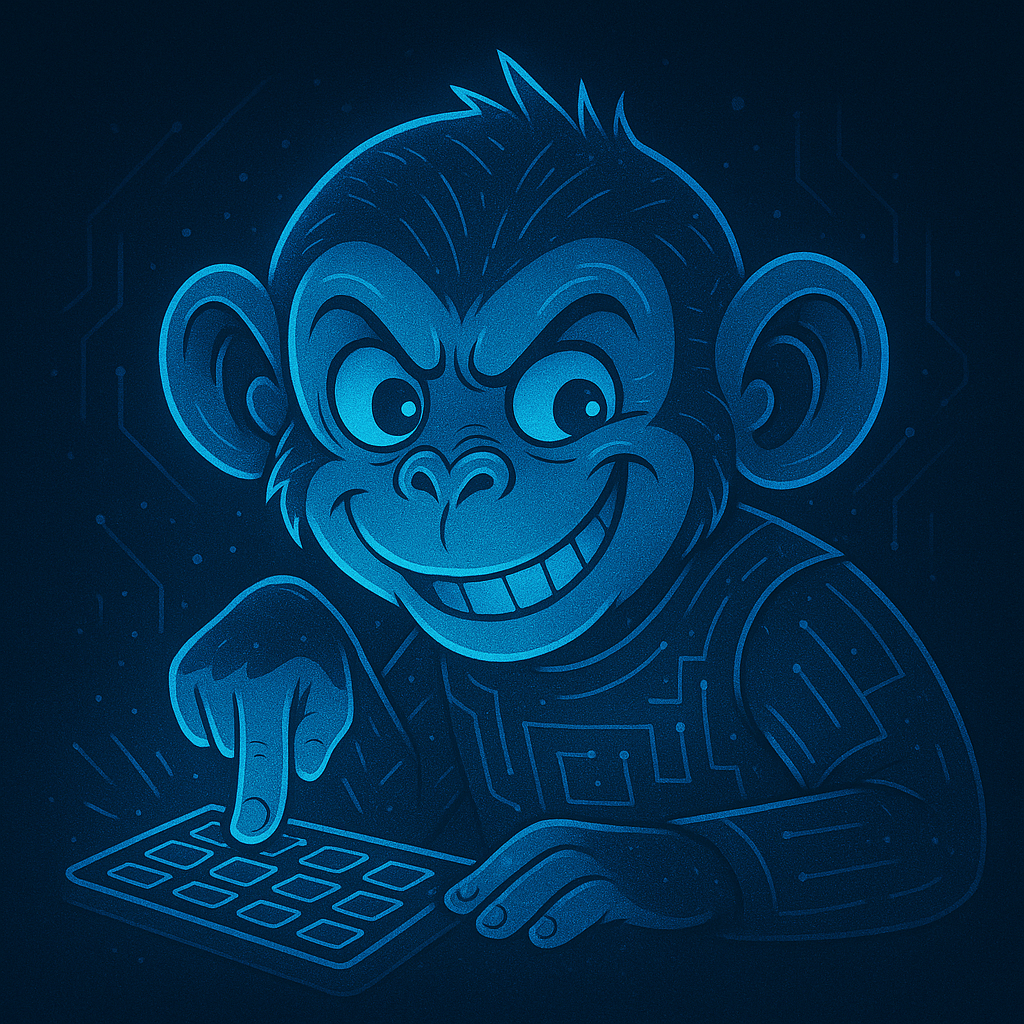 Digital Monkey with Keyboard